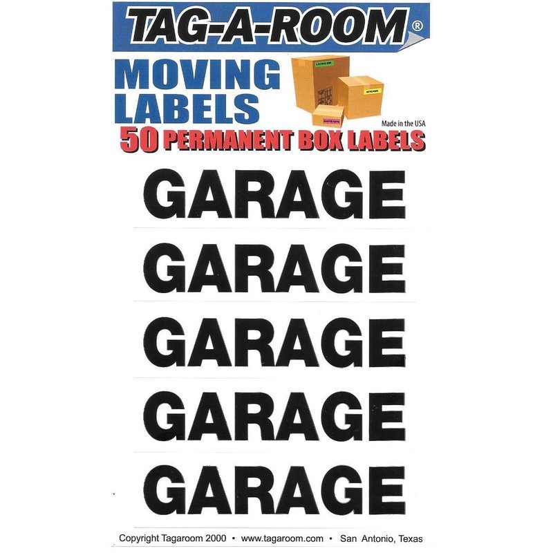 Garage Labels - 50 Count
