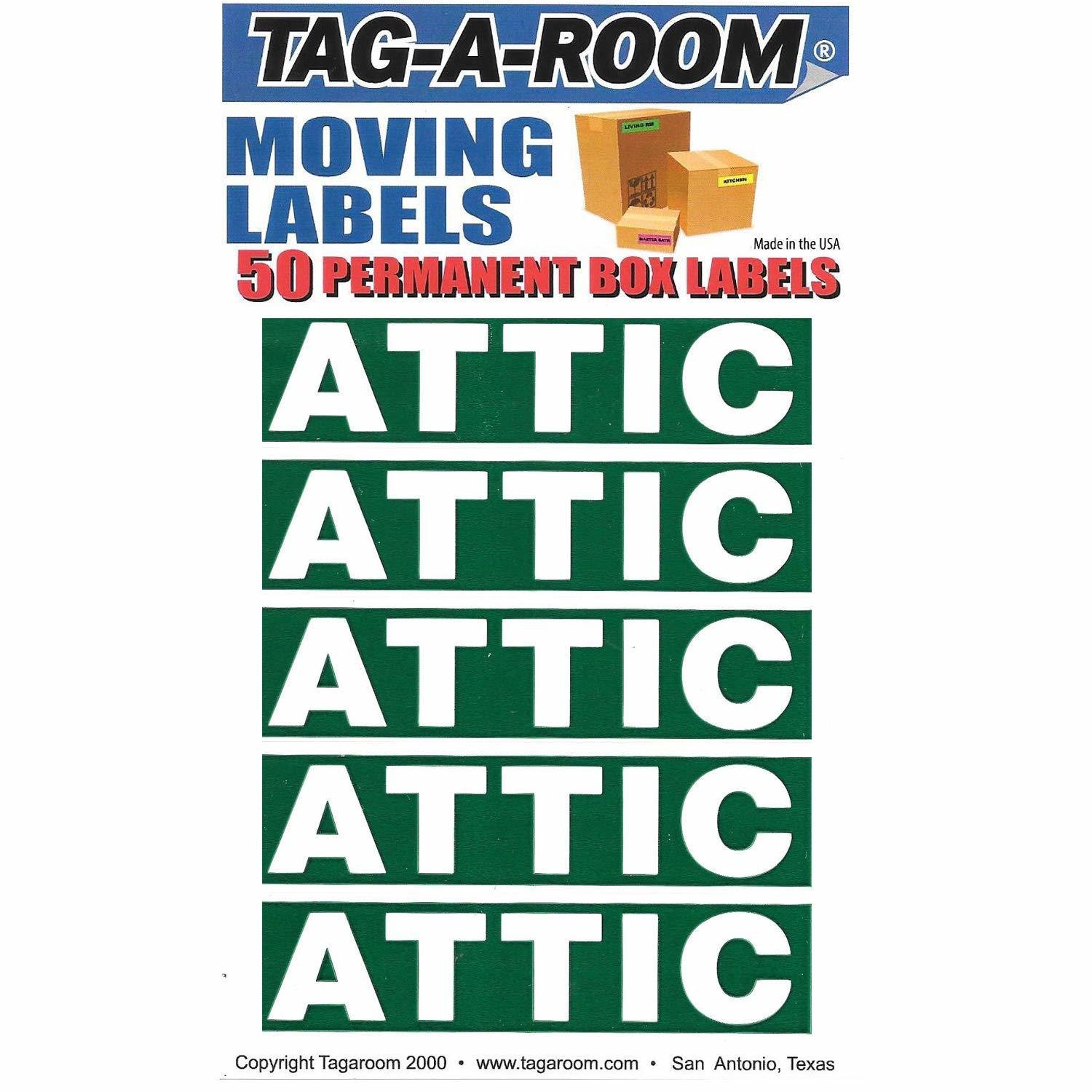 Attic Color Coded Moving Labels (50 Count)
