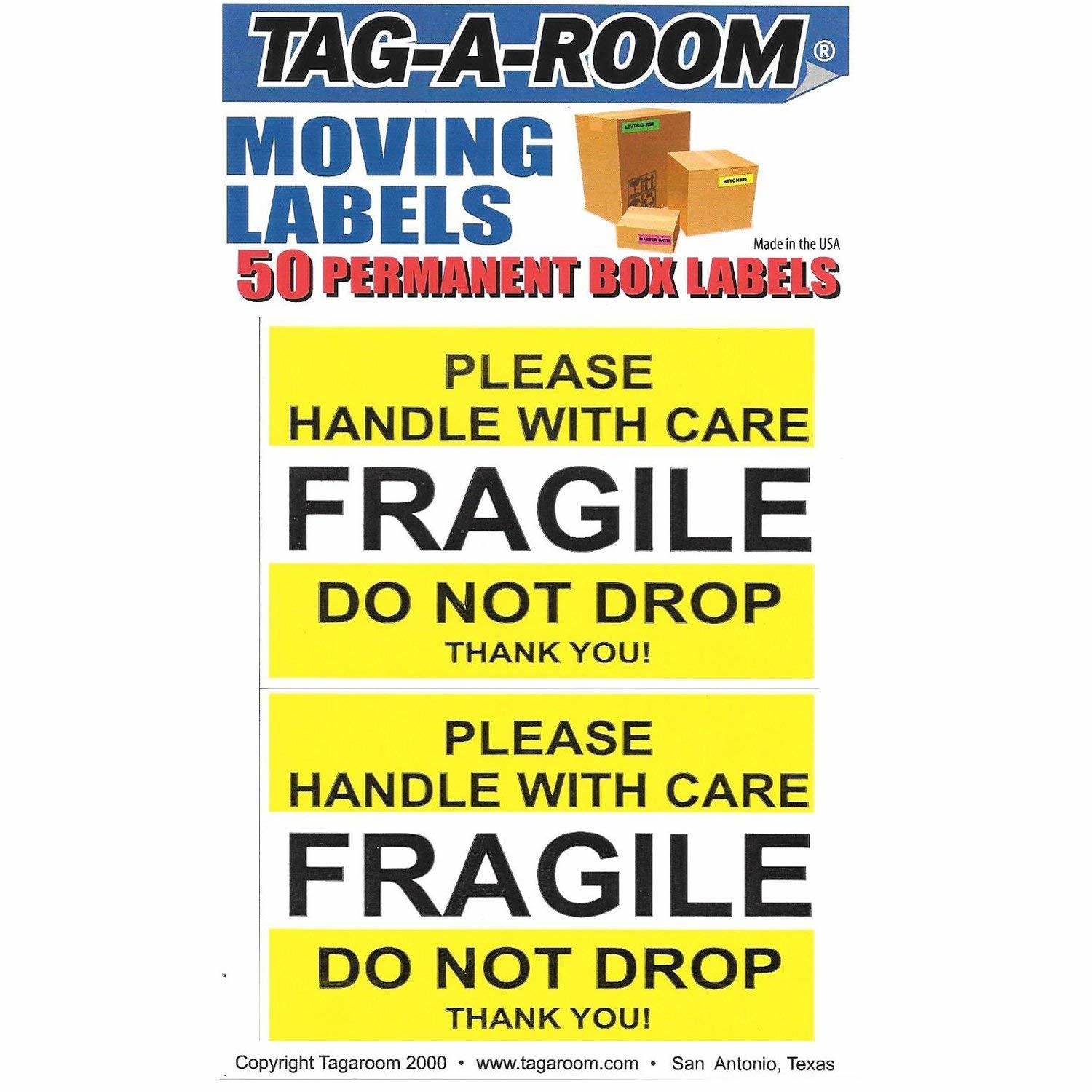Fragile Yellow Please Handle With Care 50 Count