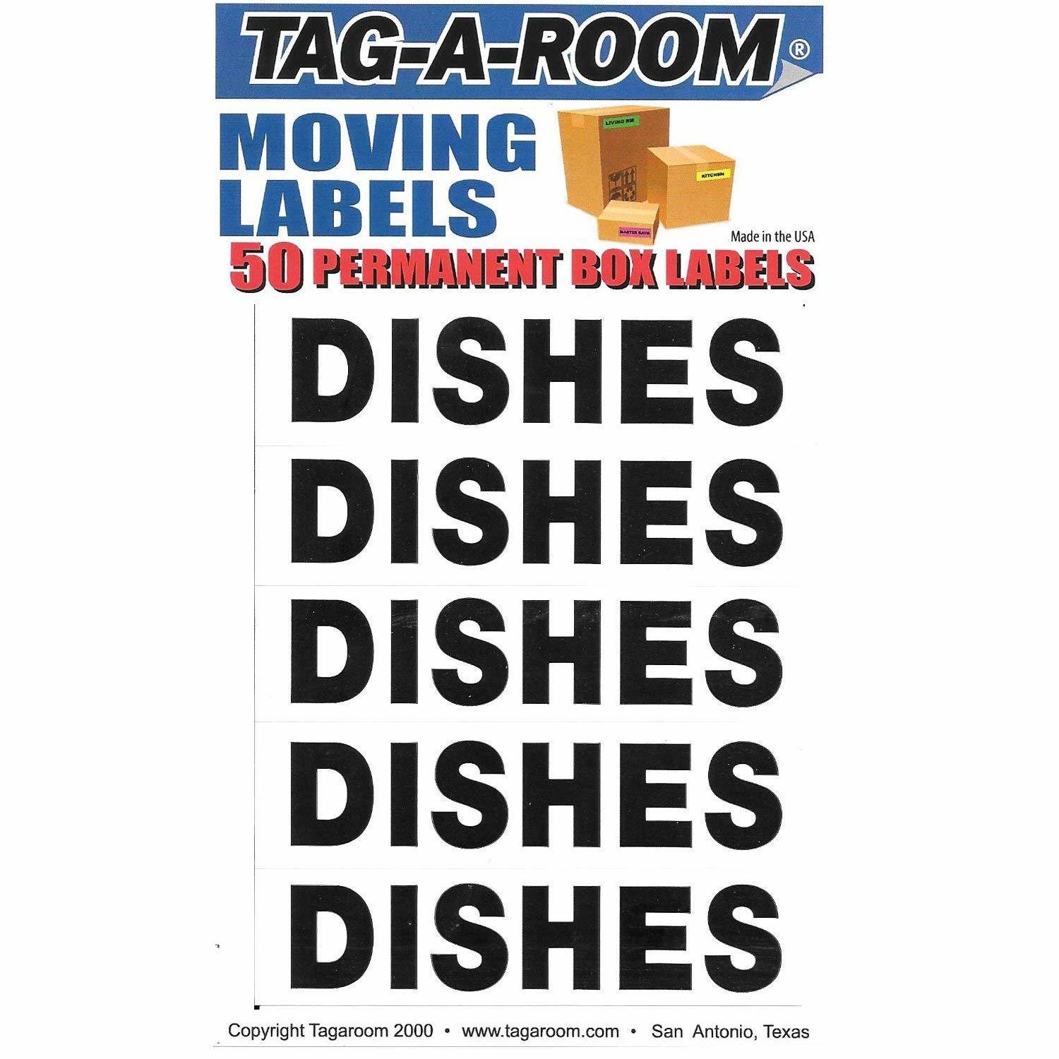 Box Content Moving Label (Dishes)