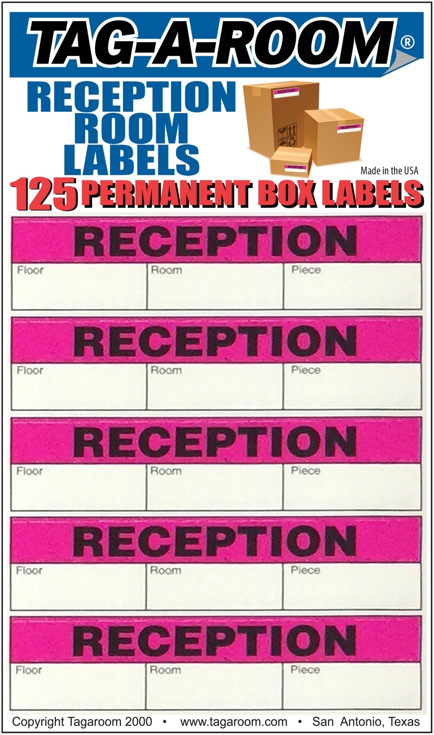 Office - Label - Reception Room - 125 Count