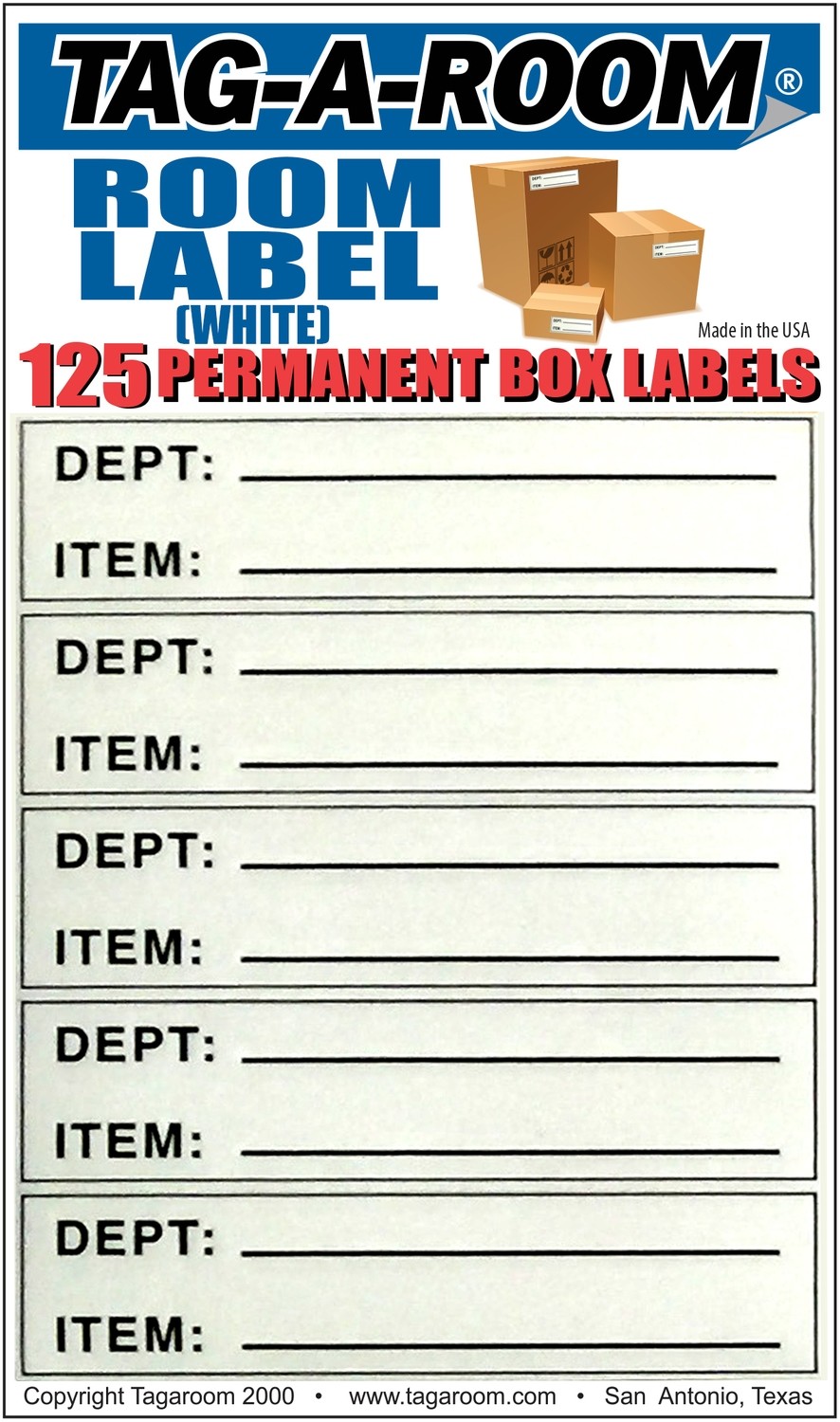 Office - Label - Room - White - 125 Count
