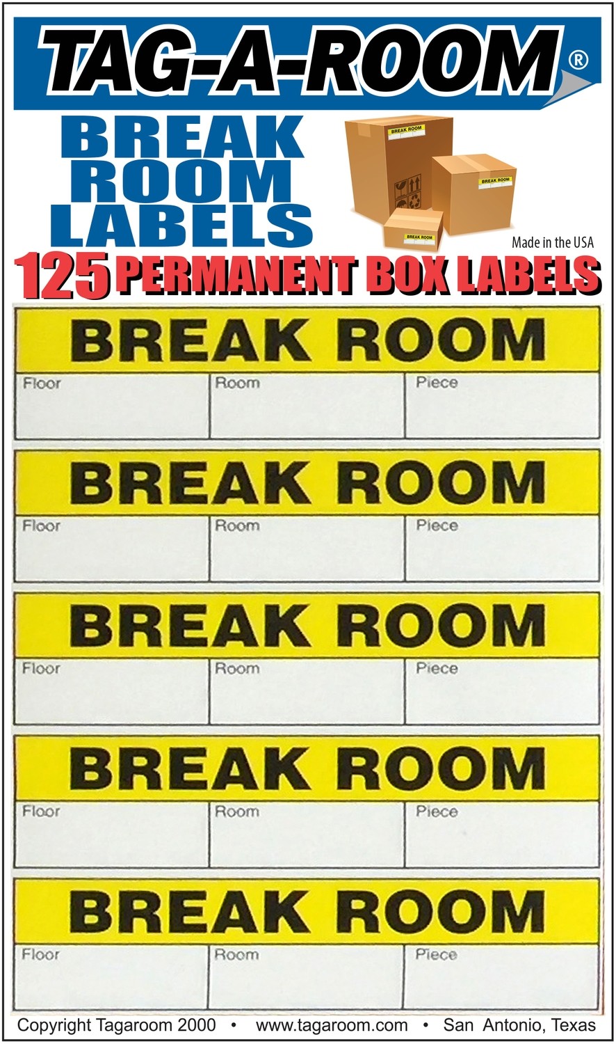 Office - Label - Break Room - 125 Count