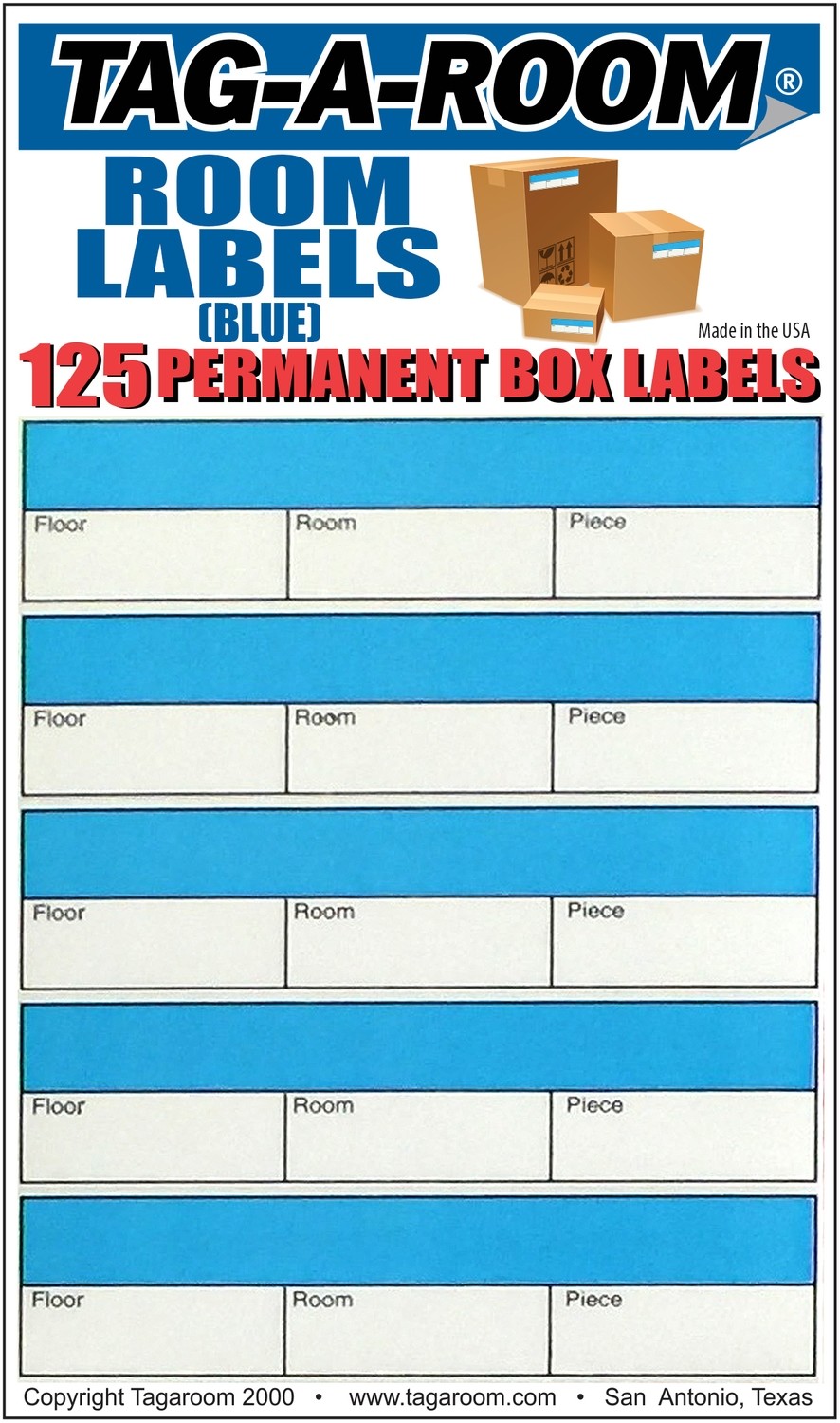 Office - Room Label - Blue - 125 Count