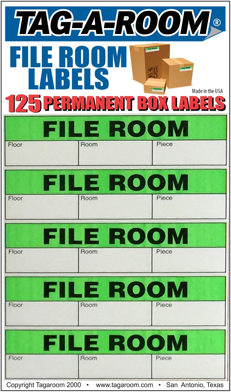 Office - Label - File Room - 125 Count