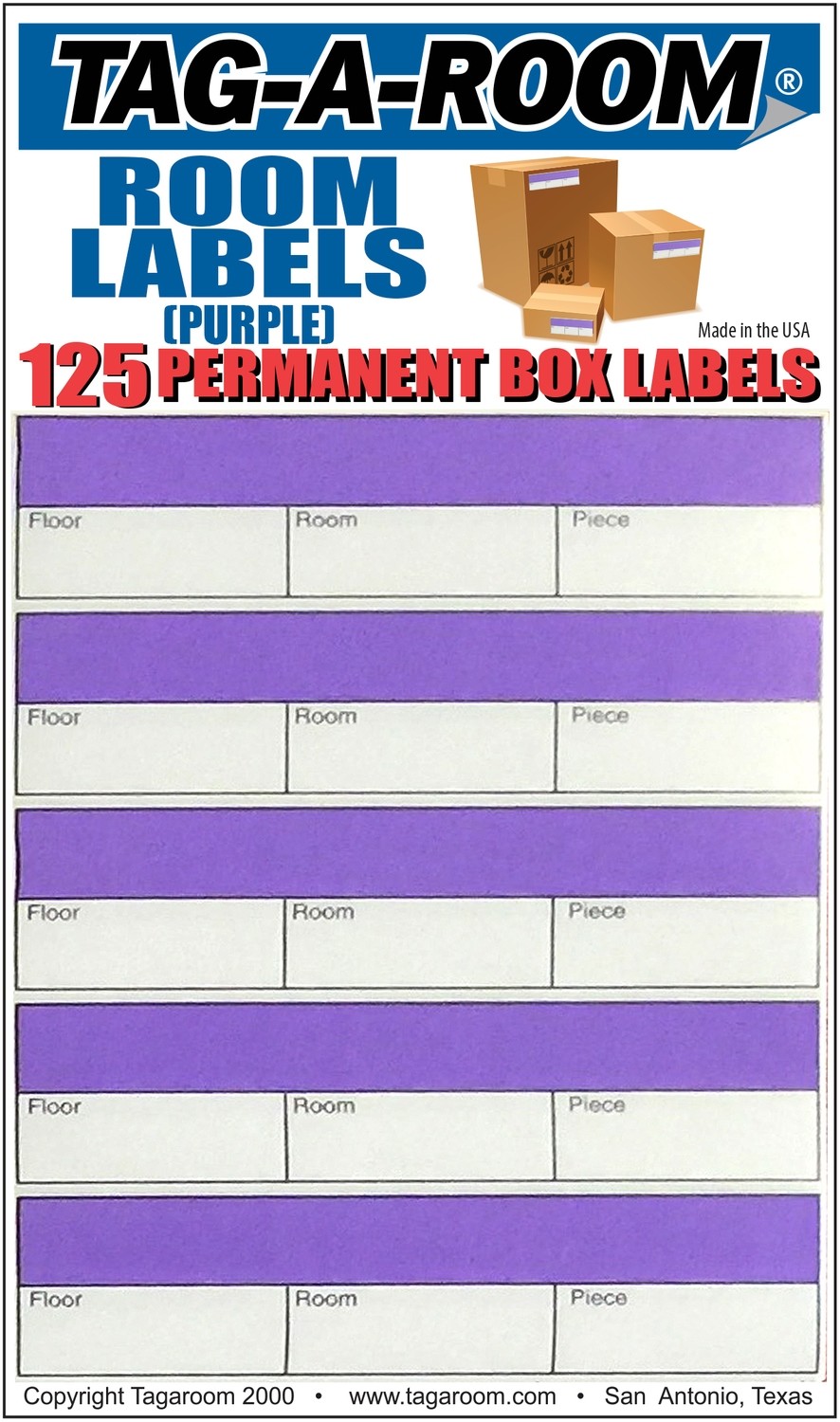 Office - Label - Room - Purple - 125 Count