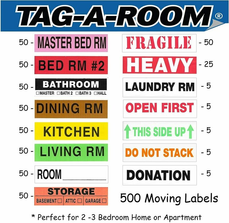 Smooth Move 500 - Color Coded Moving Labels