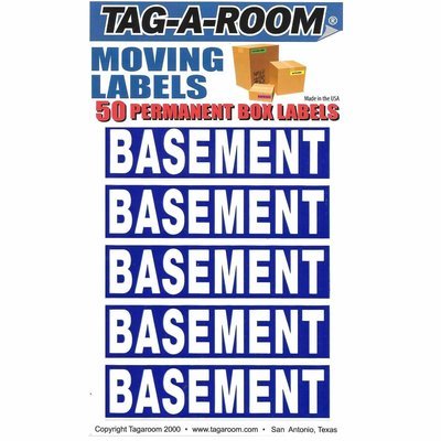 Basement Color Coded Moving Labels (50 Count)