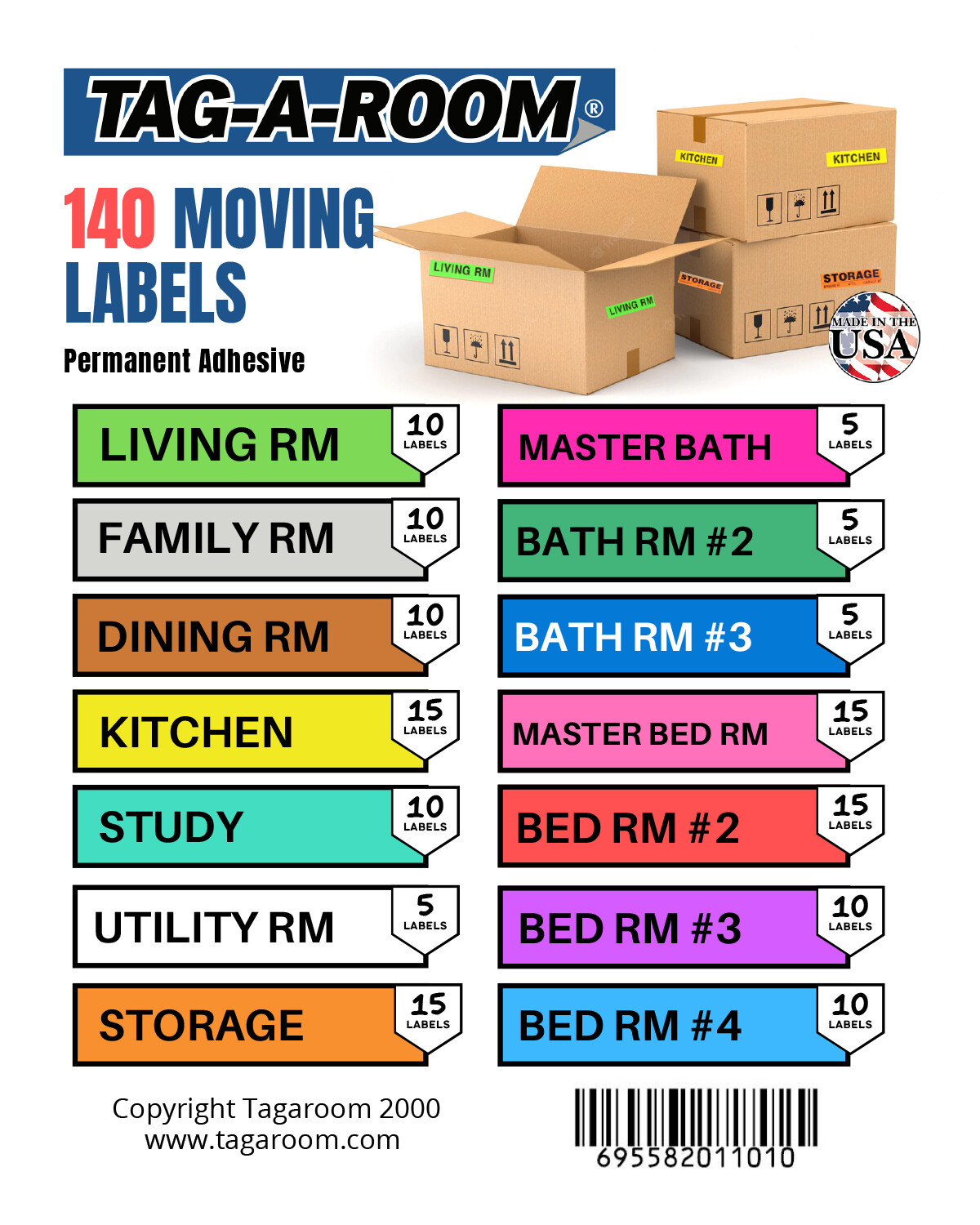 Moving Labels 140 Pack / As Low $2.49