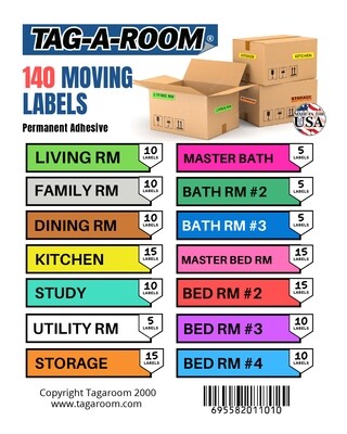 Moving Labels 140 Pack / As Low $2.49