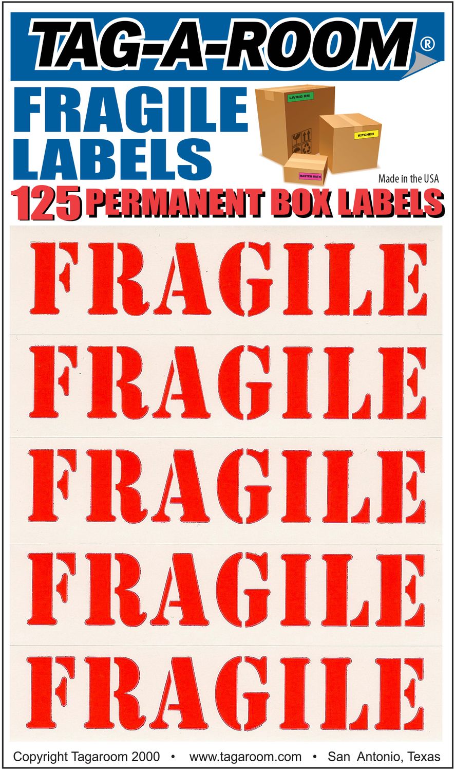 Fragile Labels - 50 Count