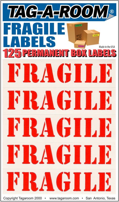 Fragile Labels - 50 Count