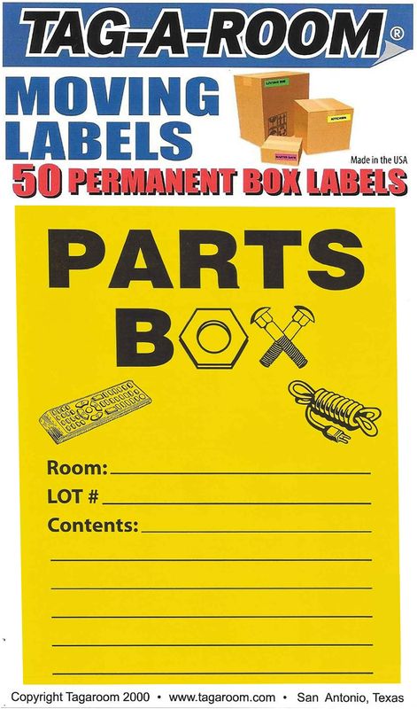 Parts Box Labels (50 Count)