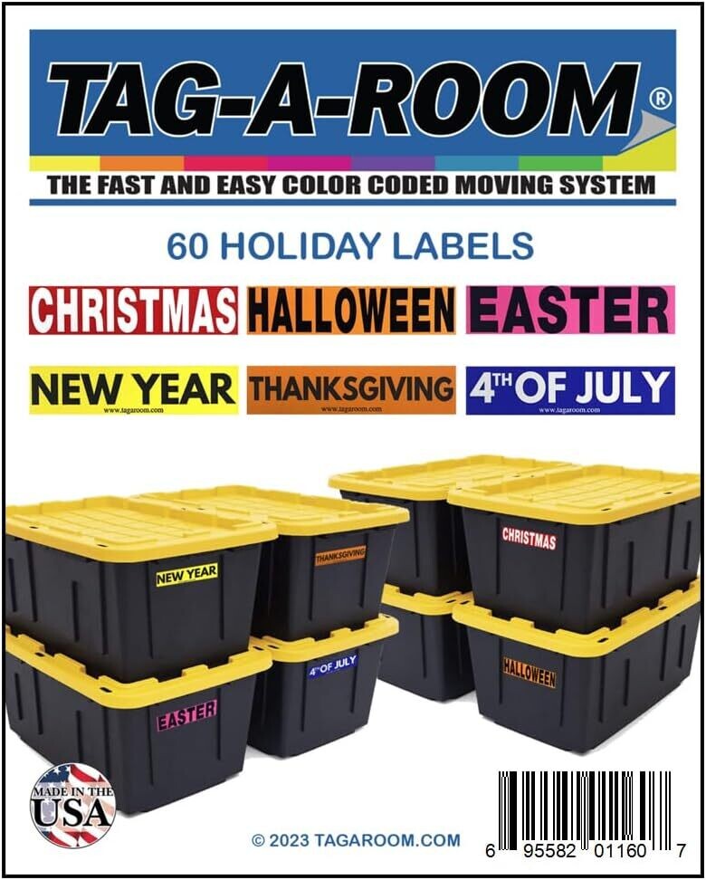 Holiday Color Coded Label Multi Pack (60 Count)