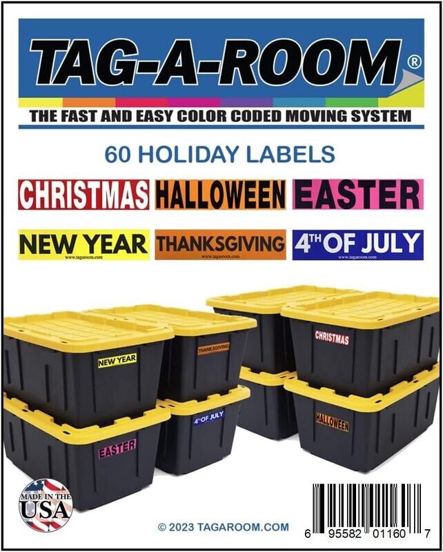 Holiday Color Coded Label Multi Pack (60 Count)