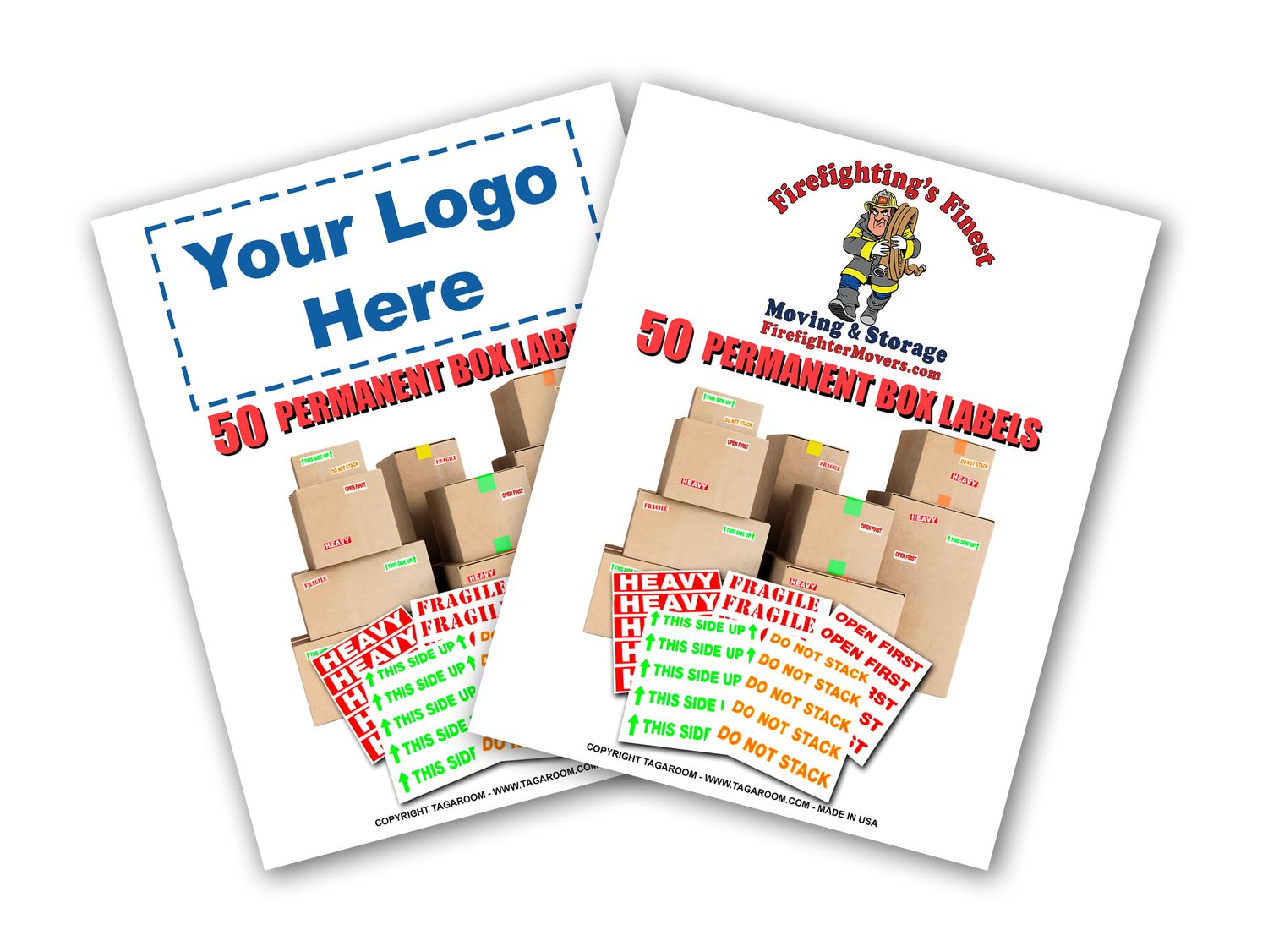 25 Custom Branded Alert Label Packs