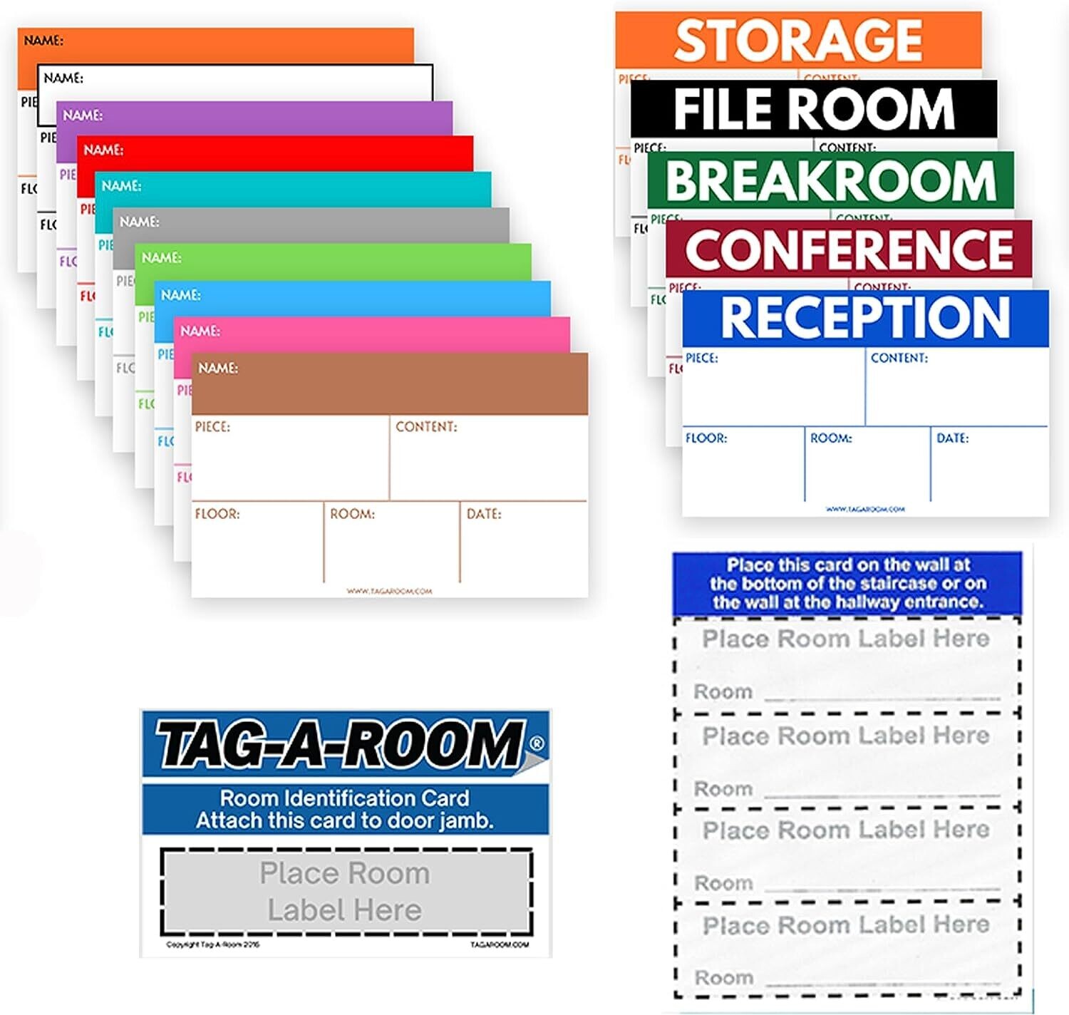 Office Moving Label Stickers Color Coded, 325 Count