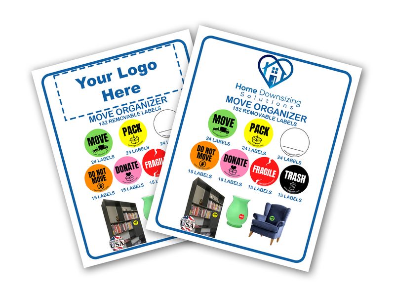 25 Custom Branded Organizer Label Packs