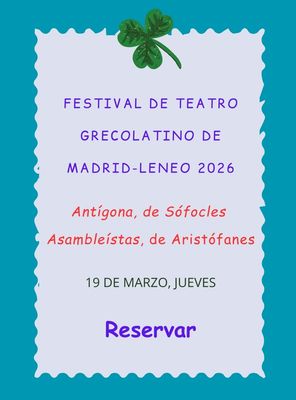 Festival de Teatro Grecolatino de Madrid-Leneo 2026
