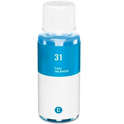 HP 31 Cyan Botella de Tinta Generica - Reemplaza 1VU26AE