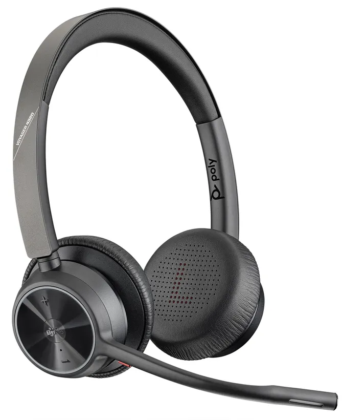 Plantronics Voyager 4320 UC M Auriculares con Microfono Bluetooth - Almohadillas Acolchadas - Controles en Auricular- Color Negro