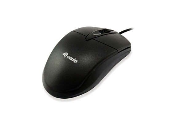 Equip Raton USB 1000dpi - 3 Botones - Uso Ambidiestro - Color Negro