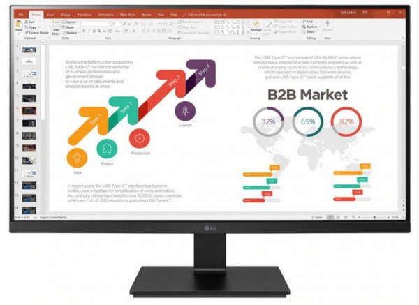 LG Monitor LED 23.8" IPS FullHD 1080p - Respuesta 5ms - Altavoces - Angulo de Vision 178º - 16:9 - USB-C, HDMI, DisplayPort - VESA 100x100mm