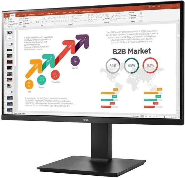 LG Monitor LED 23.8" IPS FullHD 1080p FreeSync - Respuesta 5ms - Angulo de Vision 178º - 16:9 - VGA, HDMI, DisplayPort - VESA 75x75mm