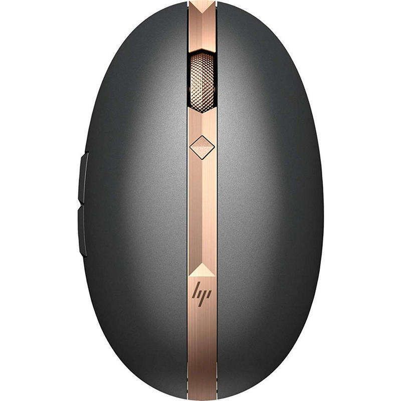HP Spectre 700 Raton Laser Bluetooth Recargable 1200dpi - 5 Botones - Vinculable con 4 Dispositivos - Uso Diestro - Color Negro Oro