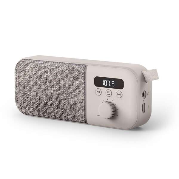 Energy Sistem Radio Caja de Tela - FM Radio - 1200 Mah Bateria - 3W - Sintonizador PLL - Color Blanco