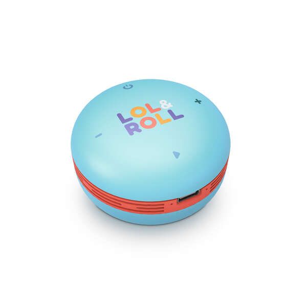 Energy Sistem Lol&Roll Pop Kids Altavoz Bluetooth - Compartir Musica - Cordon Desmontable - Personaje para Colorear  - Color Azul