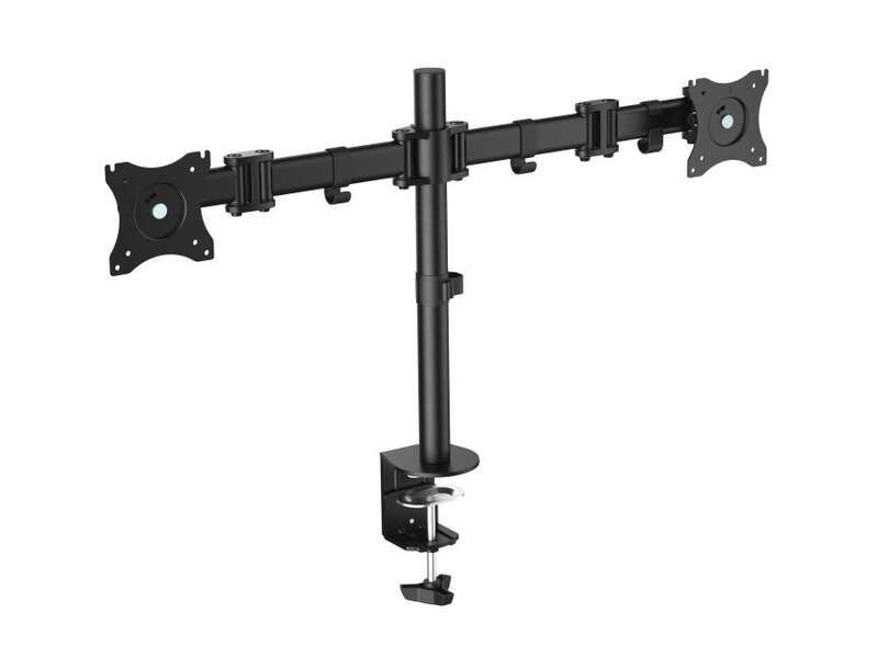 Equip Soporte de Mesa con Brazos Articulados para 2 Monitores de 13"-27" - Giratorio e Inclinable - Gestion de Cables - Peso Max 8kg x Brazo - VESA 100x100mm