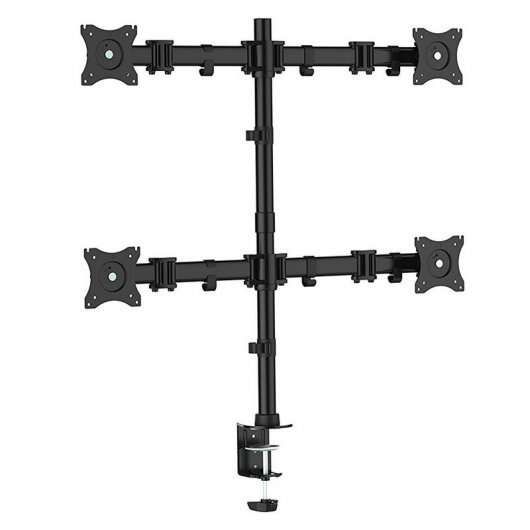 Equip Soporte de Mesa con Brazos Articulados para 4 Monitores de 13"-27" - Giratorio e Inclinable - Gestion de Cables - Peso Max 8kg x Brazo - VESA 100x100mm