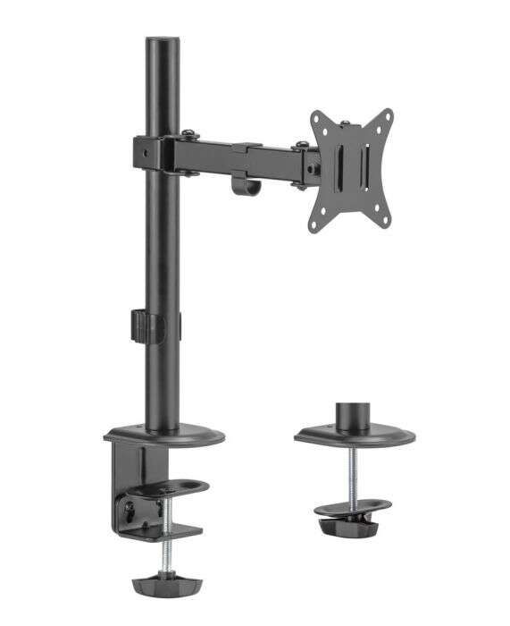 Equip Soporte de Mesa con Abrazadera y Brazo Articulado para Monitor de 17"-32" - Ajustable en Altura, Giratorio e Inclinable - Gestion de Cables - Peso Max 9kg - VESA 100x100mm
