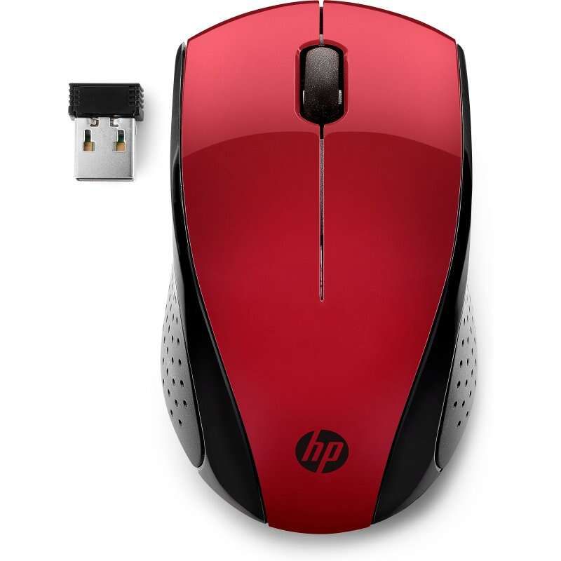 HP 220 Raton Inalambrico USB 1300dpi - 3 Botones - Uso Ambidiestro - Color Rojo