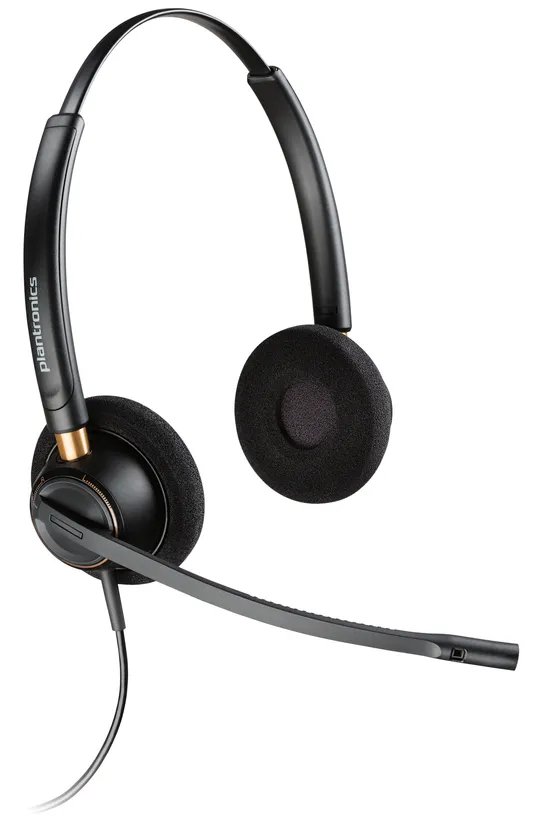 Plantronics EncorePro 520 Auriculares con Microfono - Cancelacion de Ruido - Almohadillas Acolchadas - Color Negro