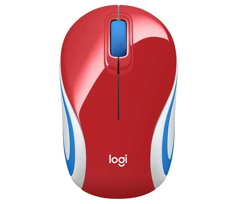 Logitech M187 Raton Inalambrico USB 1000dpi - 3 Botones - Uso Ambidiestro - Color Rojo