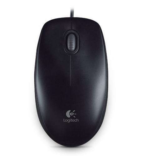 Logitech B100 Raton USB 800dpi - 3 Botones - Uso Ambidiestro - Cable de 1.80m - Color Negro