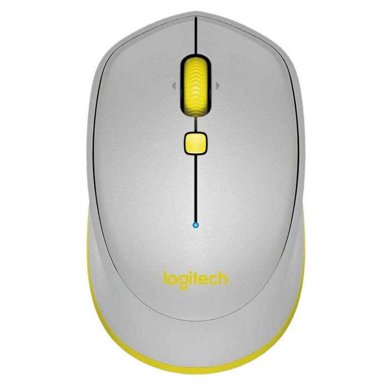 Logitech M535 Raton Inalambrico Bluetooth 1000dpi - 3 Botones - Uso Ambidiestro - Color Gris/Amarillo