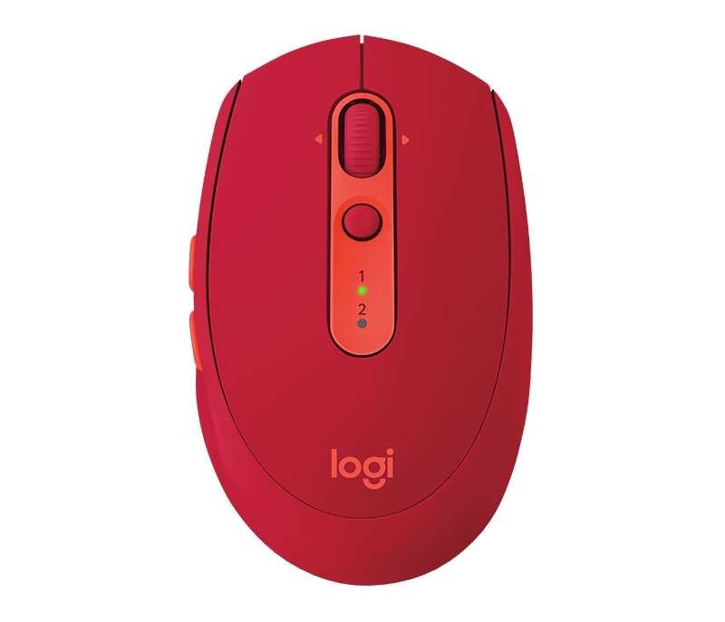 Logitech M590 Silent Raton Inalambrico USB 1000dpi - Silencioso - 7 Botones - Uso Diestro - Color Rojo