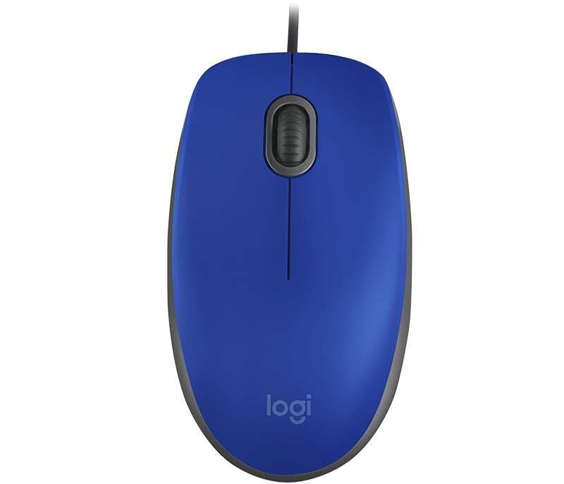 Logitech M110 Silent Raton USB 1000dpi - 3 Botones - Silencioso - Uso Ambidiestro - Cable de 1.80m - Color Azul