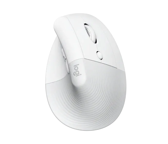 Logitech Lift Raton Vertical Bluetooth e Inalambrico USB 4000dpi - 5 Botones - Uso Diestro - Color Blanco