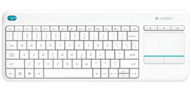 Logitech K400 Plus Teclado Inalambrico Touchpad - PC, TV - Color Blanco