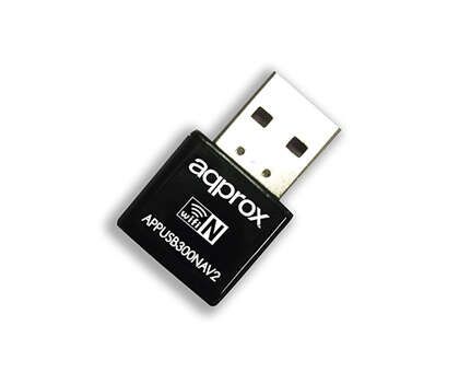Approx Adaptador Nano USB WiFi Inalambrico - Hasta 300Mbps - Chipset Realtek 8192EU