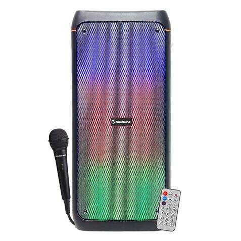 Coolsound Party Boom A390 Altavoz Portatil Bluetooth 150W 2x 8" - Iluminacion LED - USB, MicroSD, Jack3.5mm - Bateria 3.7V 3000mAh - Asa de Transporte - Microfono y Mando a Distancia Incluido