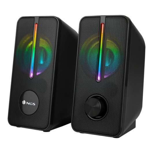 NGS Gaming GSX-150 Altavoces USB 2.0 12W - Iluminacion LED RGB - Conexion Jack 3.5mm - Controles en Altavoz