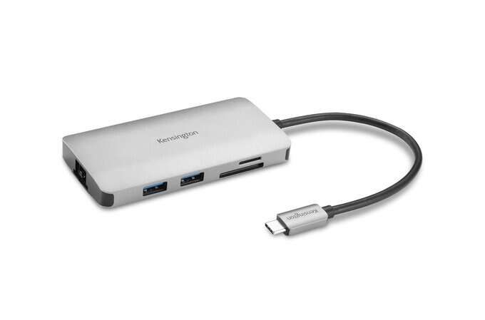 Kensington UH1400P Hub USB-C 3x USB 3.2, 1x USB-C hasta 85W , 1x HDMI 2.0, Lector SD, Lector MicroSD - Color Plata