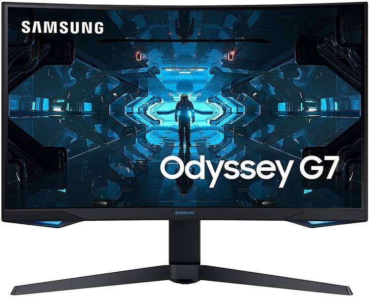 Samsung Odyssey G7 Monitor Curvo QLED 27" WQHD - Respuesta 1ms - 16:9 - Angulo de Vision 178º - USB-A, HDMI, DP - VESA 100x100mm - Color Negro