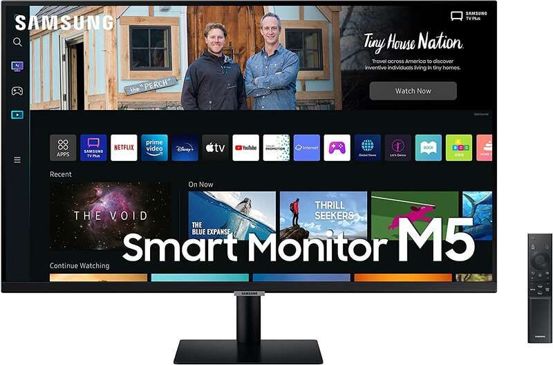 Samsung Smart Monitor M5 LED 32" FullHD 1080p WiFi, Bluetooth - Respuesta 4ms - Mando a Distancia - Altavoces Incorporados - 16:9 - USB, HDMI - VESA 100x100mm