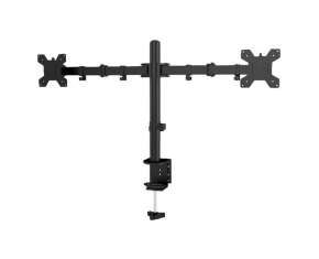 3GO Soporte de Mesa con Brazos Articulados para 2 Monitores de 14"-27" - Giratorio, Inclinable y Extensible - Gestion de Cables - Peso Max. Total 16kg - VESA 100x100mm
